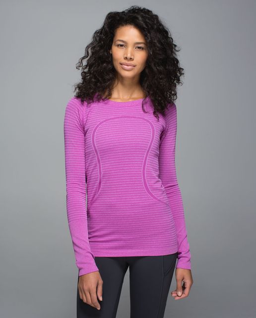 Lululemon Swiftly Tech Long Sleeve Crew - Heathered Slate - lulu fanatics