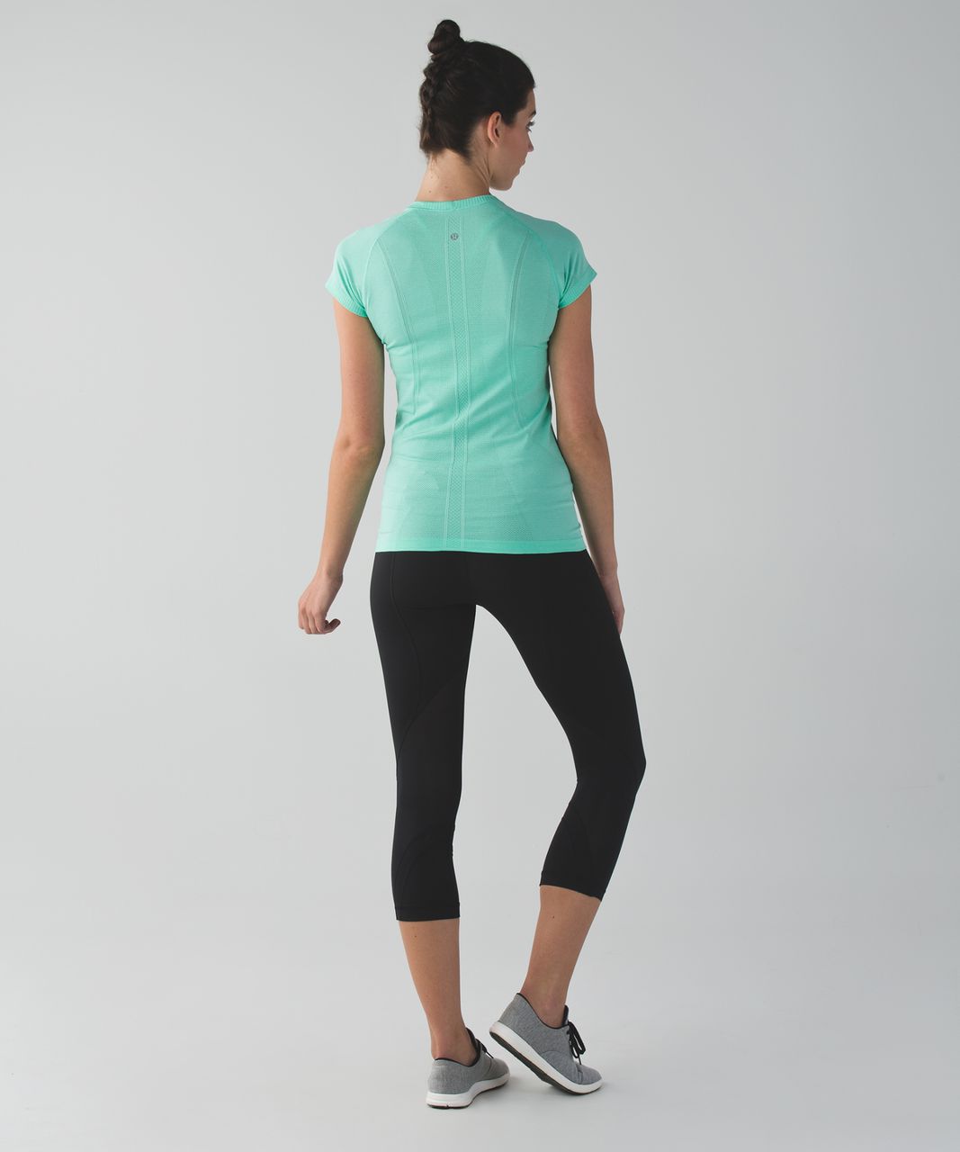 Lululemon Run:  Swiftly Tech Short Sleeve Crew - Heathered Menthol