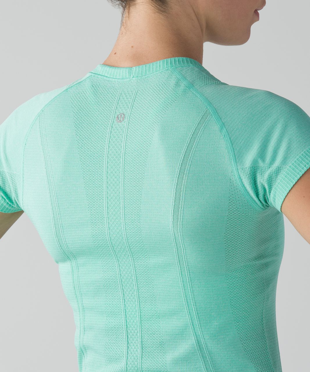 Lululemon Run:  Swiftly Tech Short Sleeve Crew - Heathered Menthol