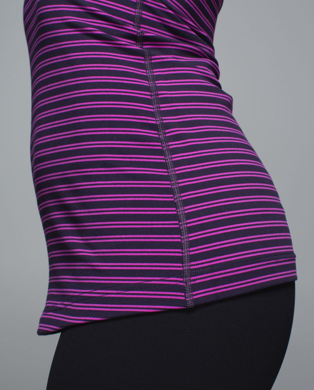 Lululemon Cool Racerback - Double Trouble Stripe Ultra Violet Black Grape