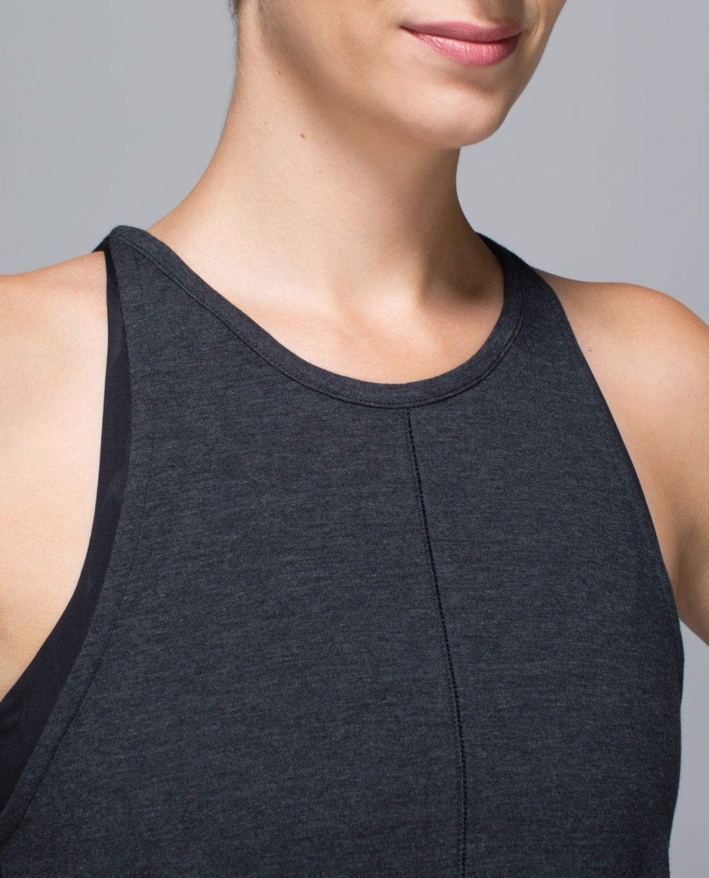 Lululemon Find Your Zen Tank - Heathered Black - lulu fanatics