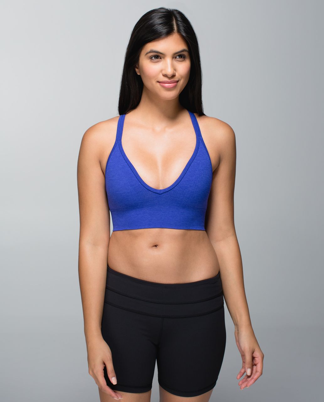 Lululemon Seamlessly Plunge Bra - Heathered Pigment Blue