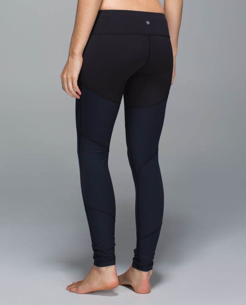 Lululemon Flip Up And Out Pant - Black / Slope Stripe Silver Slate  Heathered Black - lulu fanatics