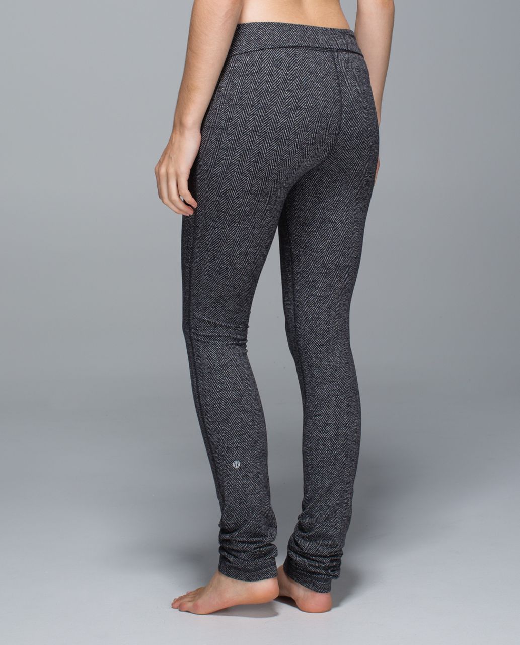 lululemon athletica, Pants & Jumpsuits, Lululemon Skinny Will Pant Fullon Luon  Variegated Knit Black Heathered Black