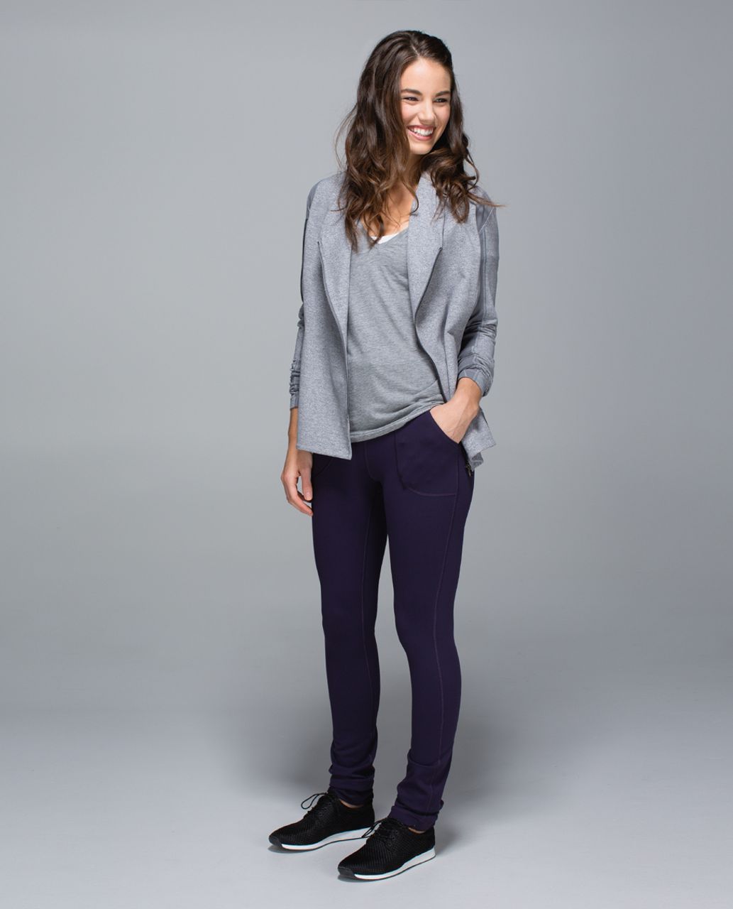 Lululemon Skinny Will Pant *Full-On Luon - Black Grape