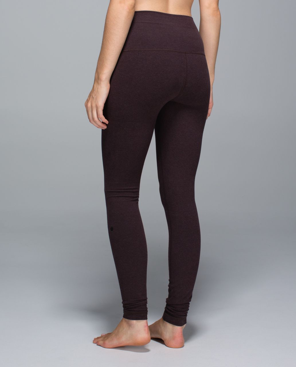 Lululemon Wunder Under Pant *Cotton (Roll Down) - Heathered Rich Earth