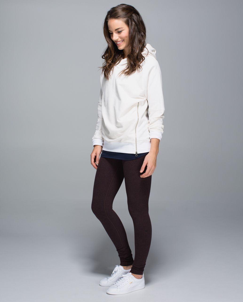 Lululemon Wunder Under Pant *Cotton (Roll Down) - Heathered Rich Earth