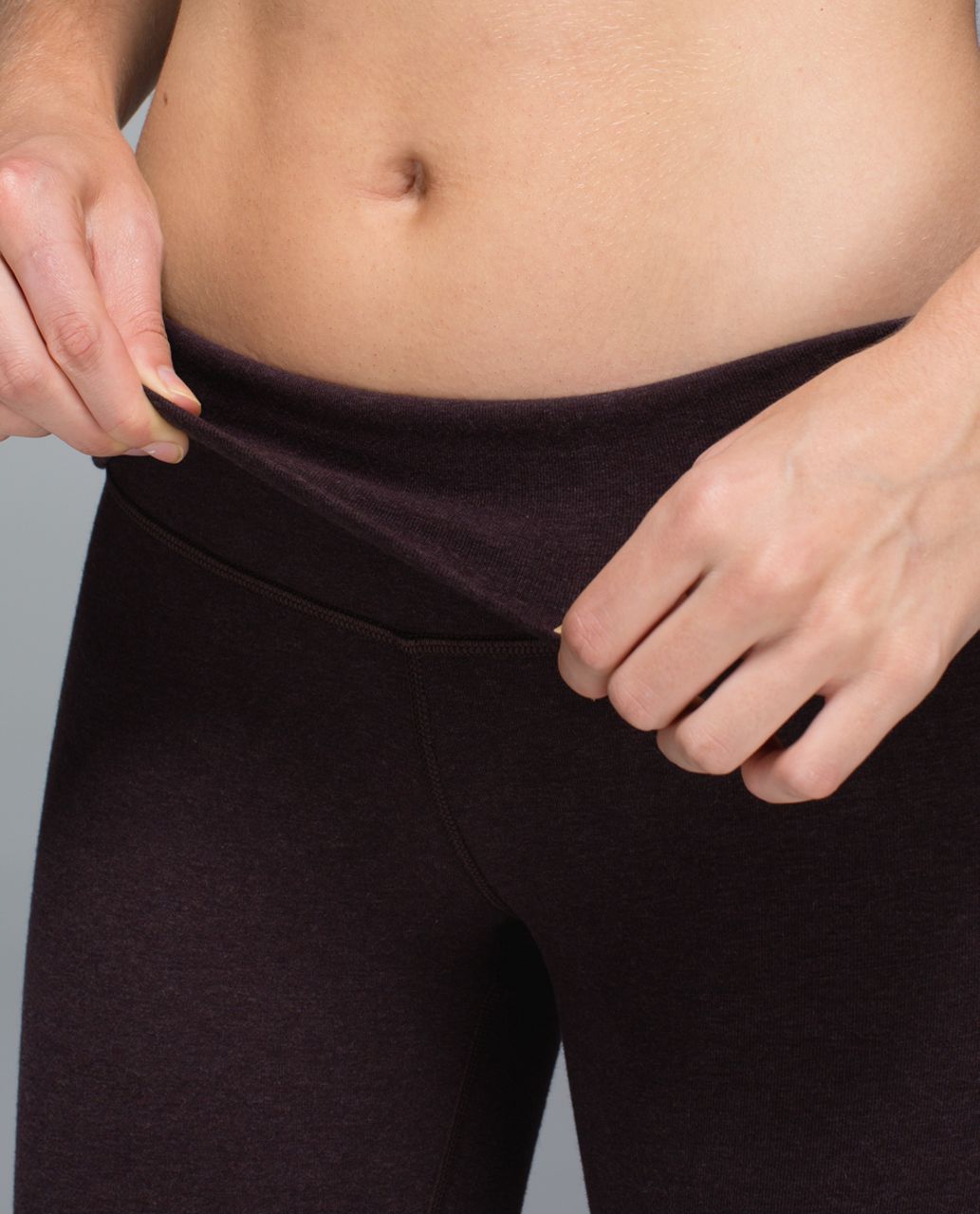 Lululemon Wunder Under Pant *Cotton (Roll Down) - Heathered Rich Earth