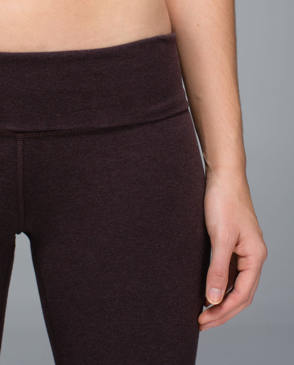 Lululemon Wunder Under Pant *Cotton (Roll Down) - Heathered Rich Earth