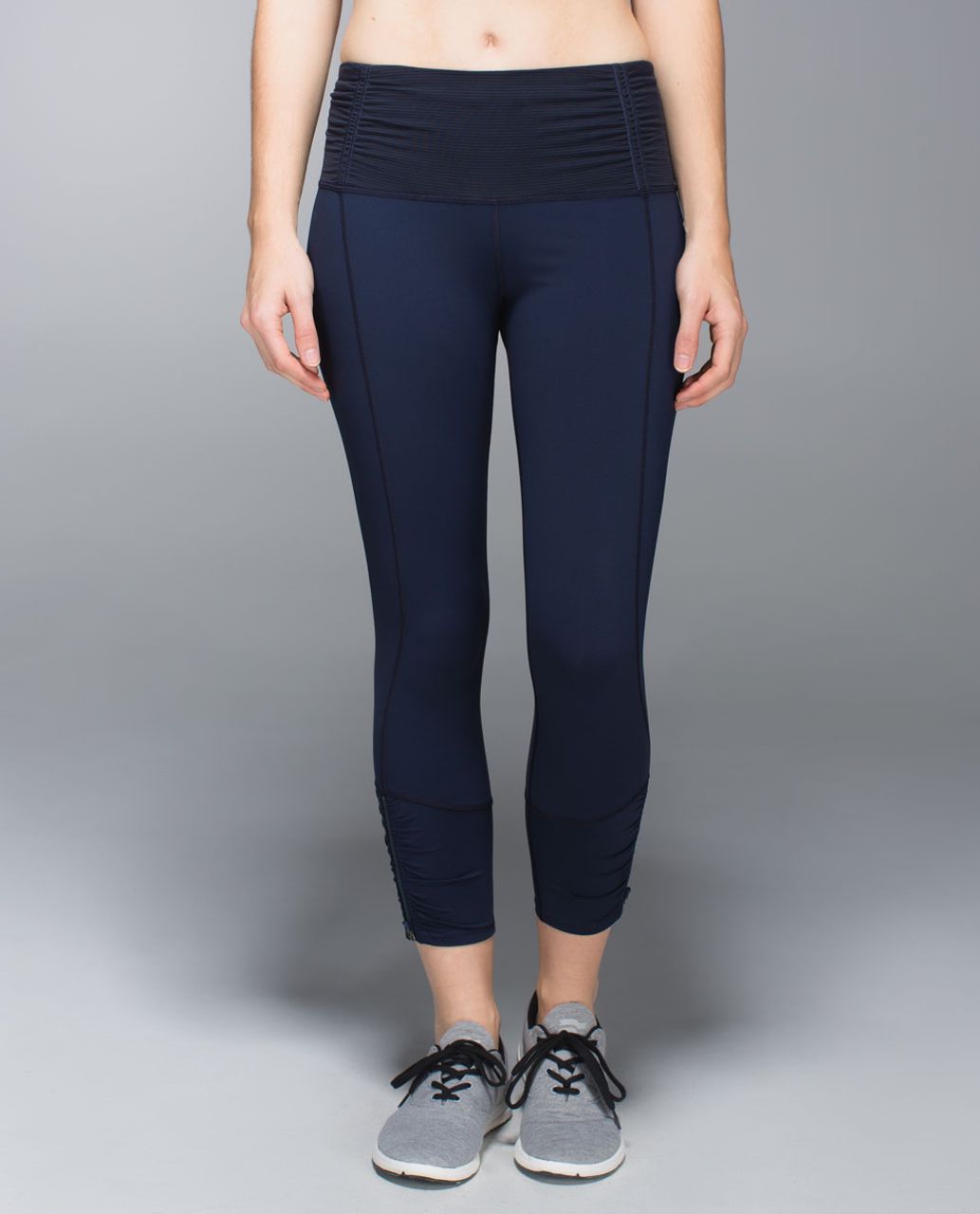 Lululemon Runday Crop - Inkwell / Tonka Stripe Inkwell Black - lulu ...