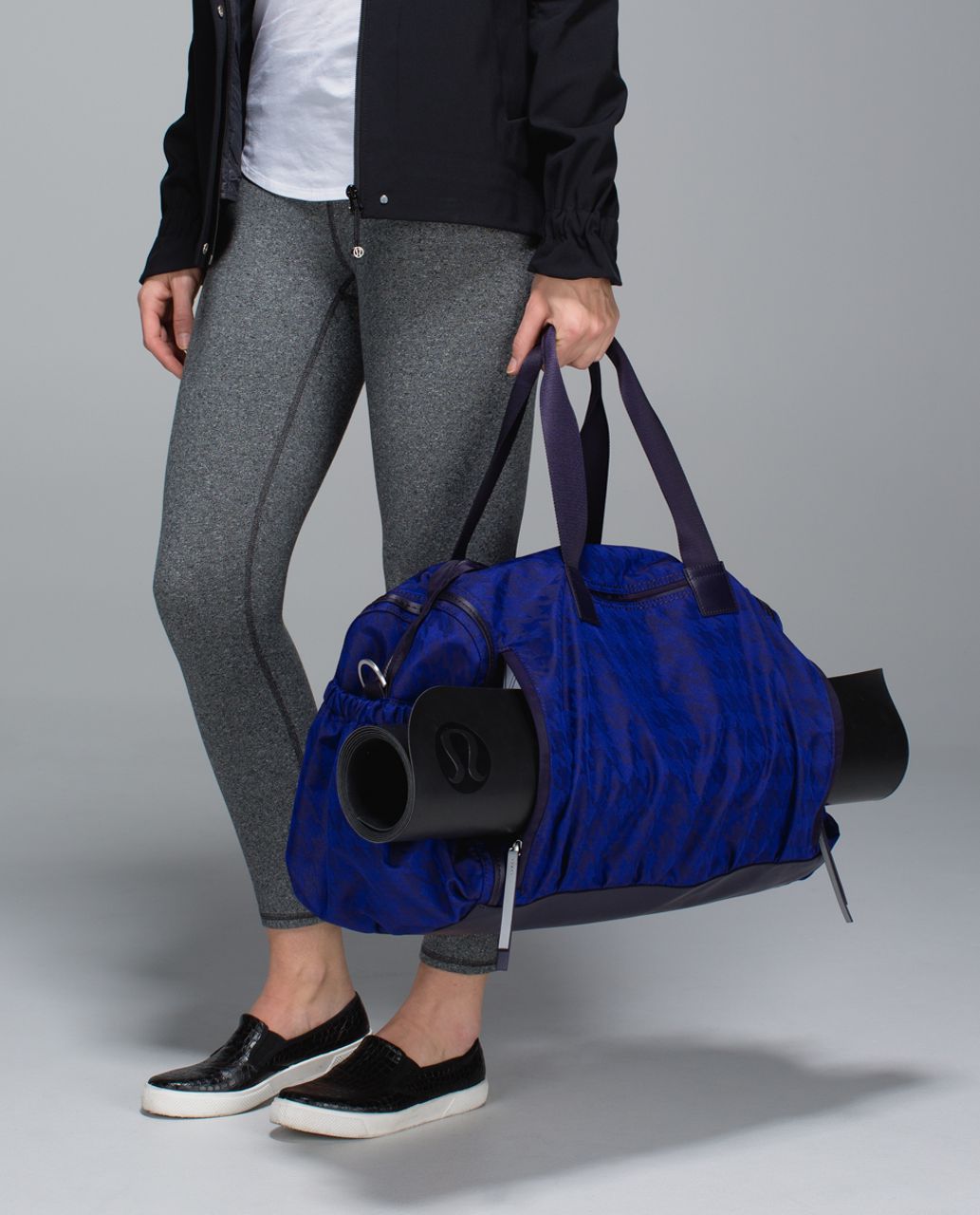 Lululemon Weekend Warrior Bag - Giant Houndstooth Pigment Blue Black Grape / Black Grape