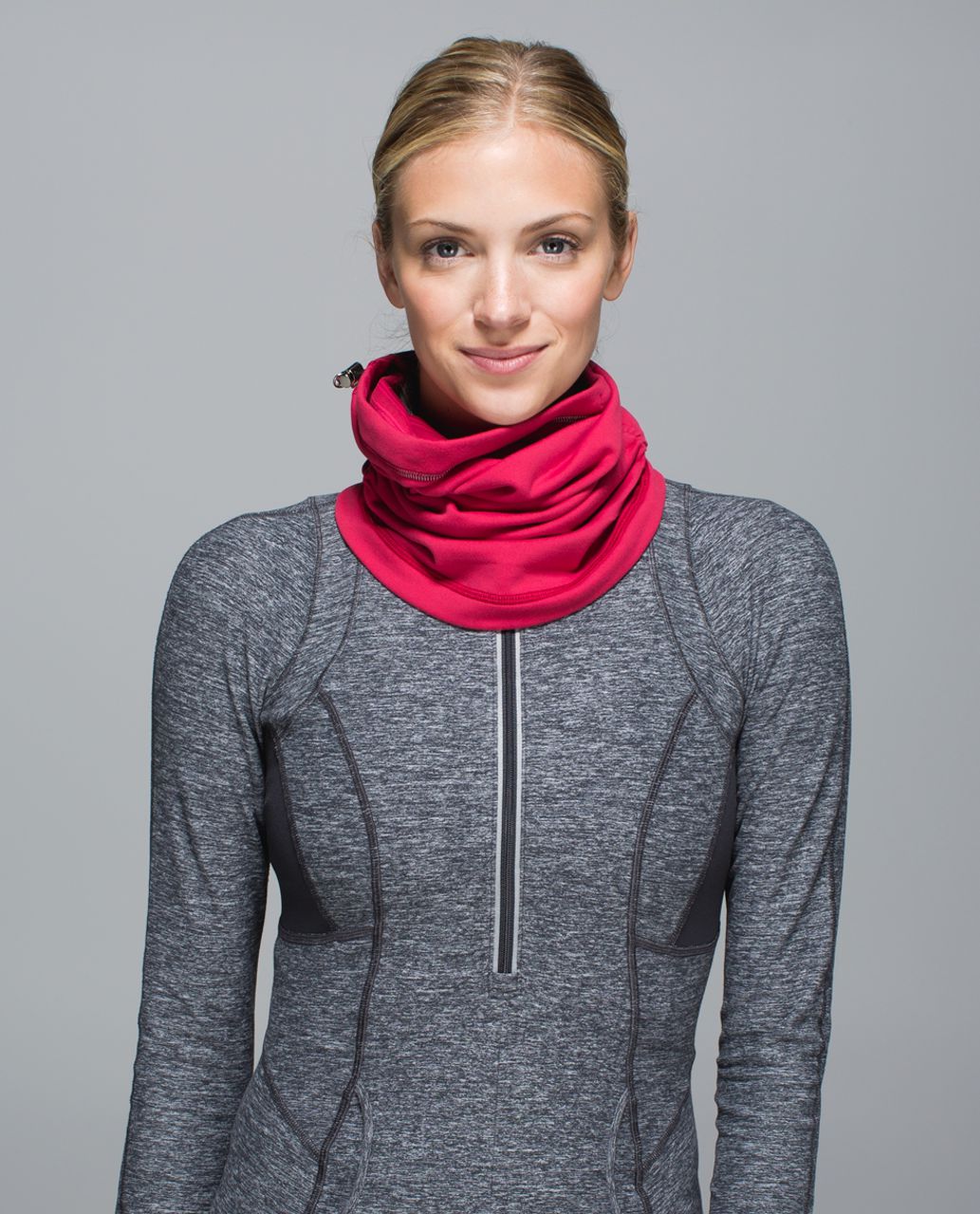 Lululemon Run With Me Neck Warmer - Deepest Cranberry / Double Trouble Stripe Boom Juice Deepest Cranberry