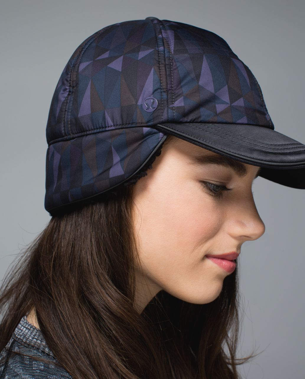 Lululemon Fluffed Up Run Hat - Stained Glass Love Nightfall Black / Black