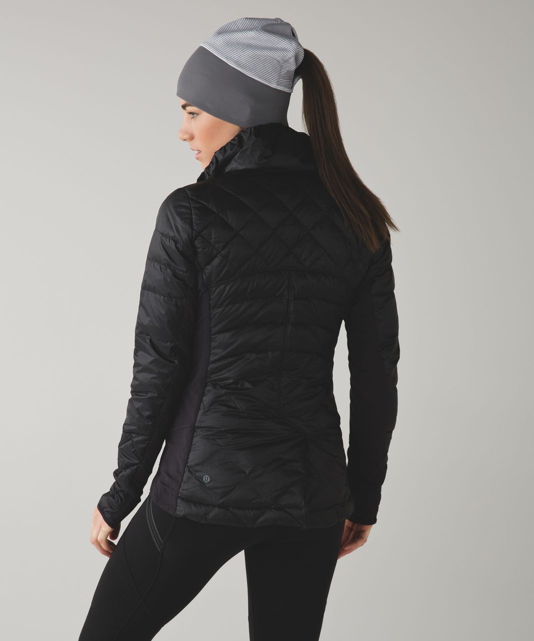 Lululemon Run With Me Toque - Heathered Slate / Tonka Stripe Heathered Slate White / Slate