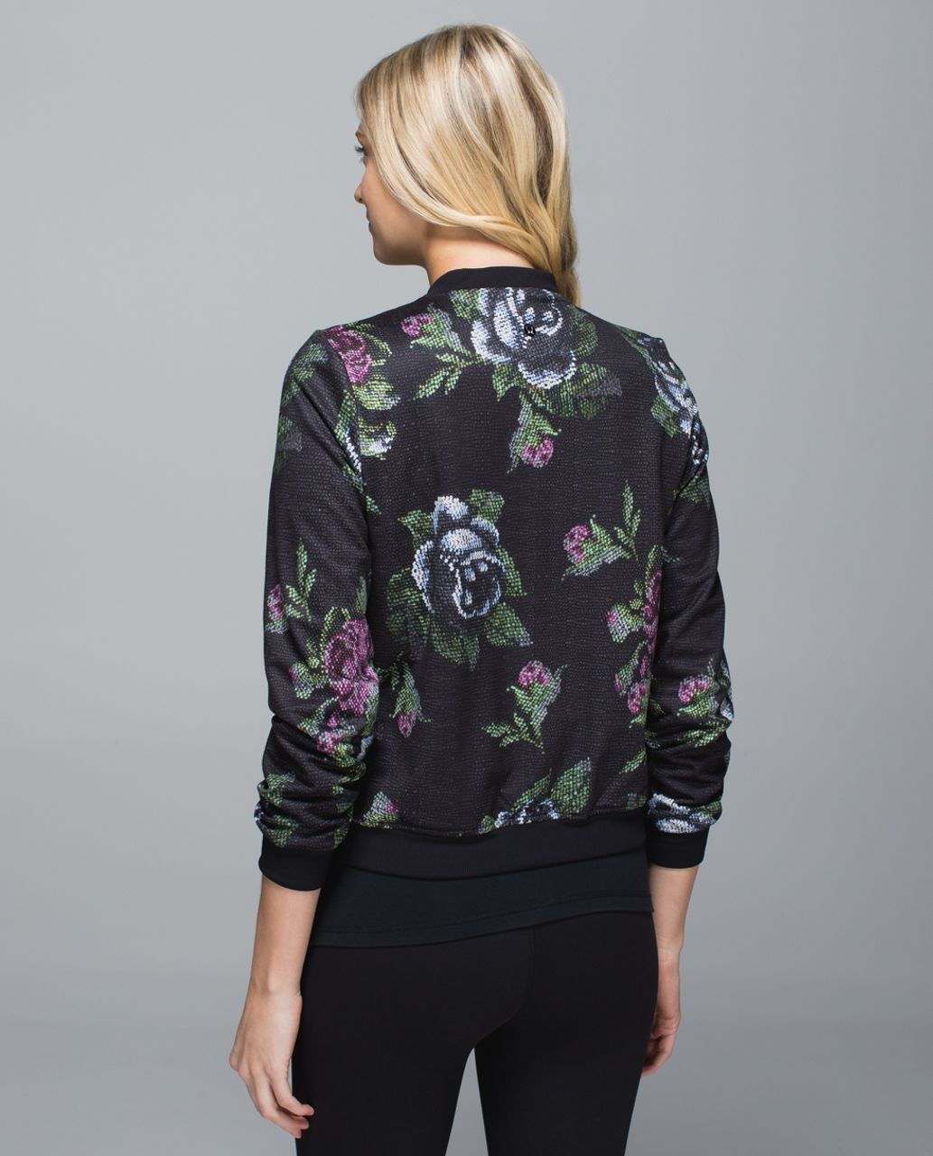 Lululemon Party Bomb Jacket - Garden Party Smooth Silver Multi / Black