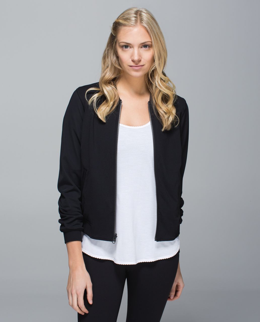 Lululemon Party Bomb Jacket - Garden Party Smooth Silver Multi / Black