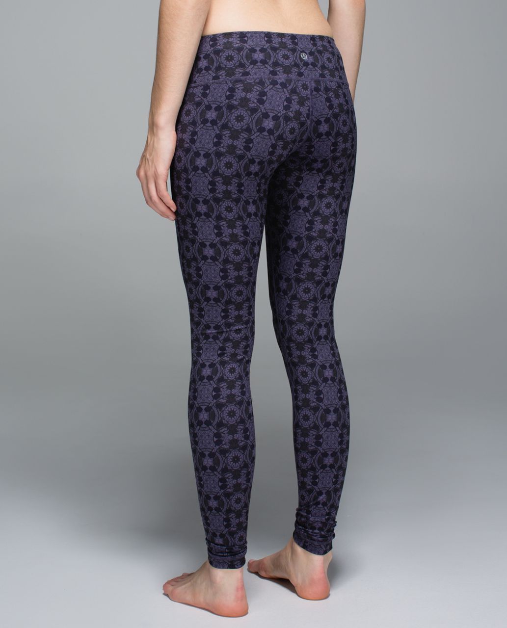 Lululemon Wunder Under Pant *Full-On Luon (Roll Down) - Heat Wave White  Black - lulu fanatics