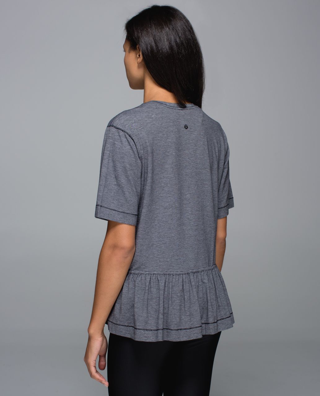 Lululemon Flouncey Tee - Micro Stripe Black White