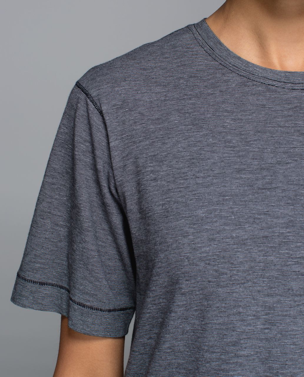 Lululemon Flouncey Tee - Micro Stripe Black White