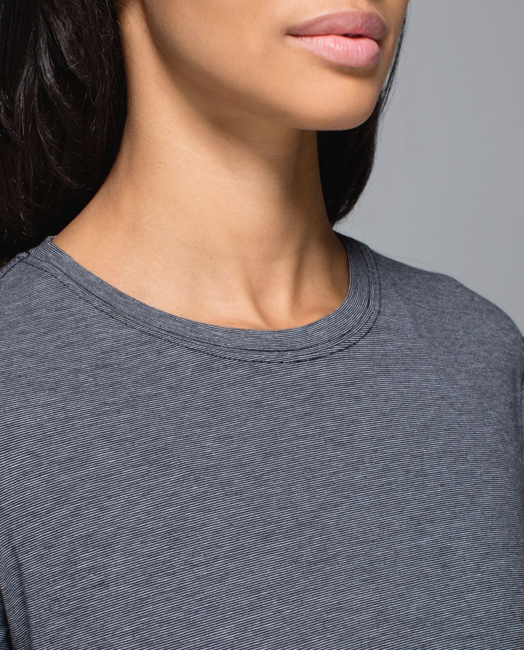 Lululemon Flouncey Tee - Micro Stripe Black White - lulu fanatics