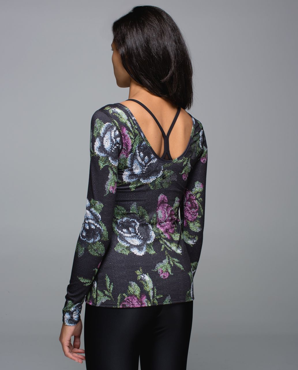 Lululemon Scoop Back Long Sleeve - Garden Party Smooth Silver Multi