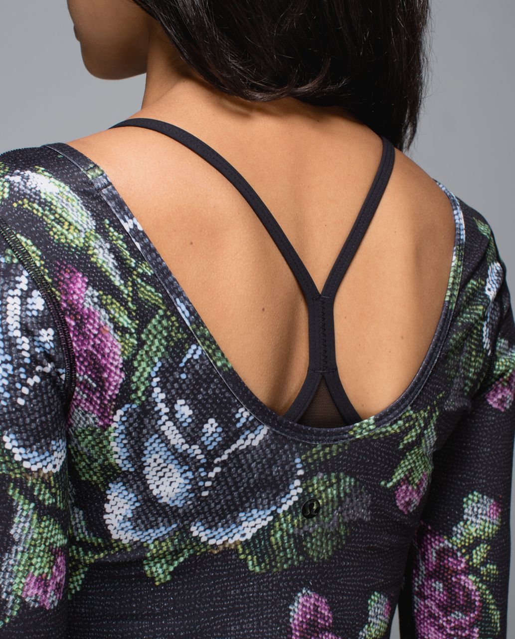 Lululemon Scoop Back Long Sleeve - Garden Party Smooth Silver Multi