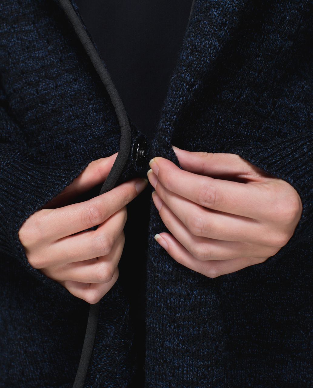 Lululemon Cardi All Day - Heathered Inkwell / Black