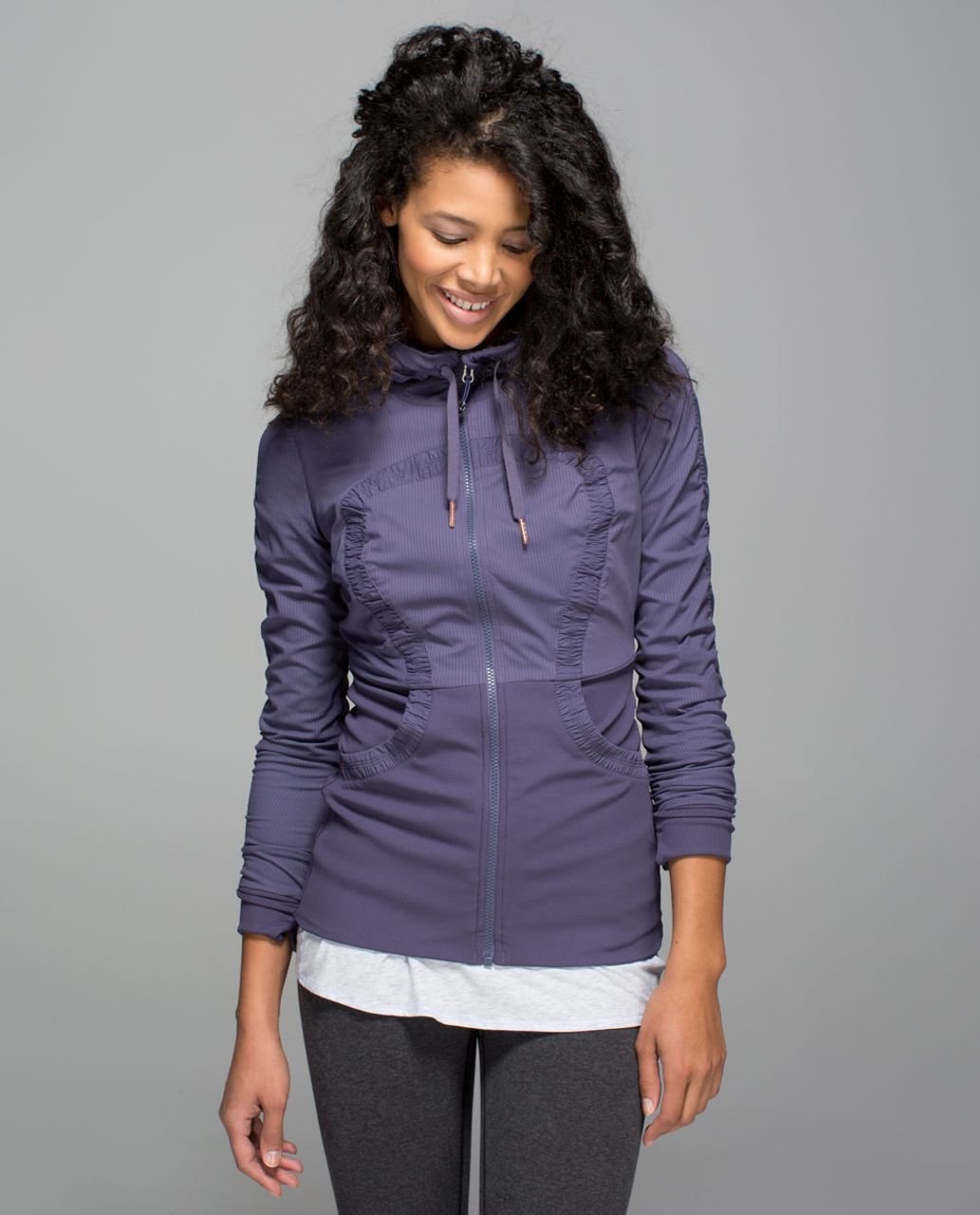 LULULEMON Dance Studio Jacket Hoodie gray reversible … - Gem