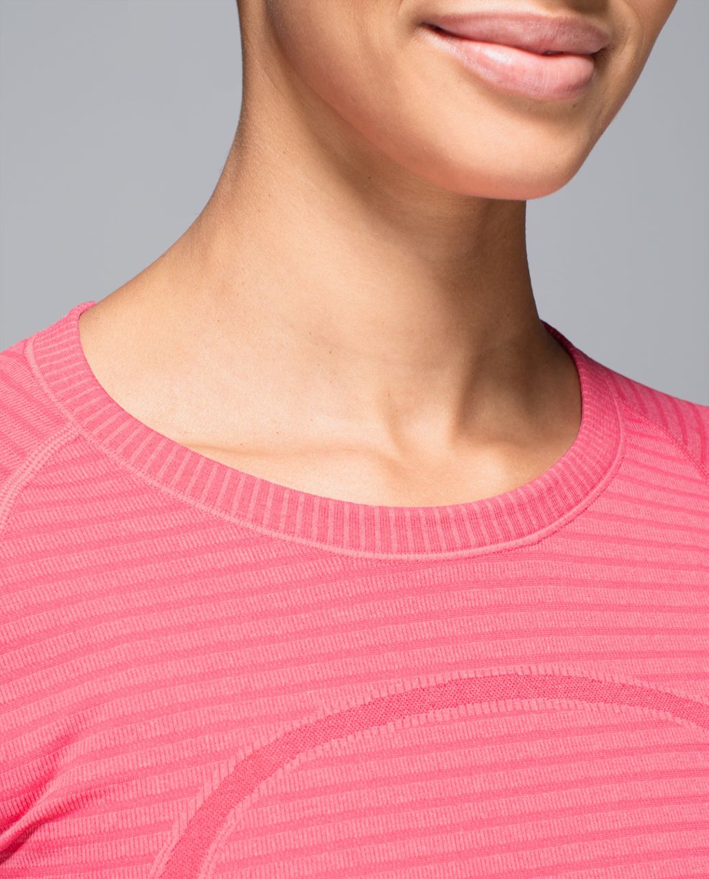 Lululemon Run:  Swiftly Tech Long Sleeve Crew - Rugby Stripe Tonal Heathered Boom Juice