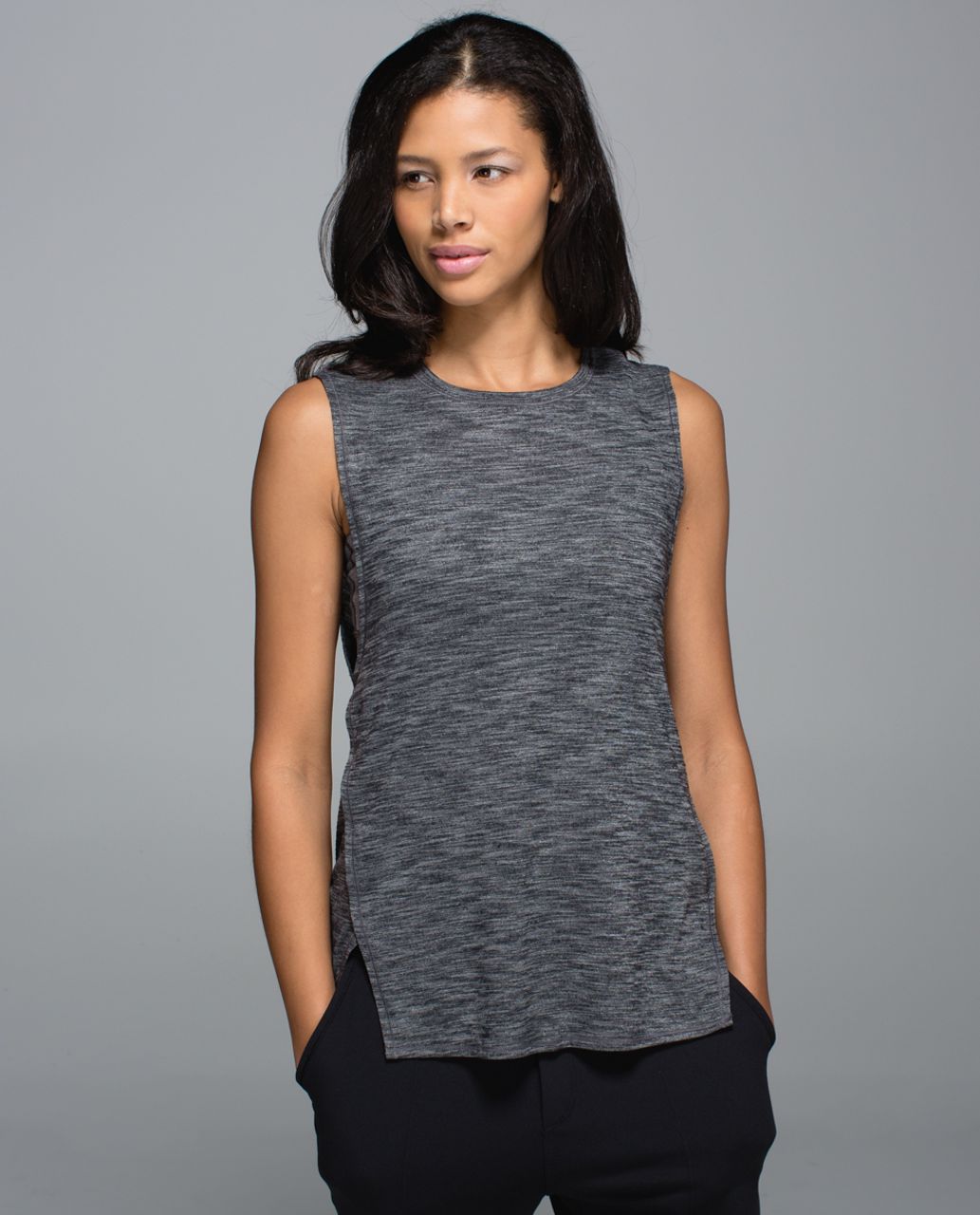 Lululemon Yogi Muscle Tee - Heathered Deep Coal