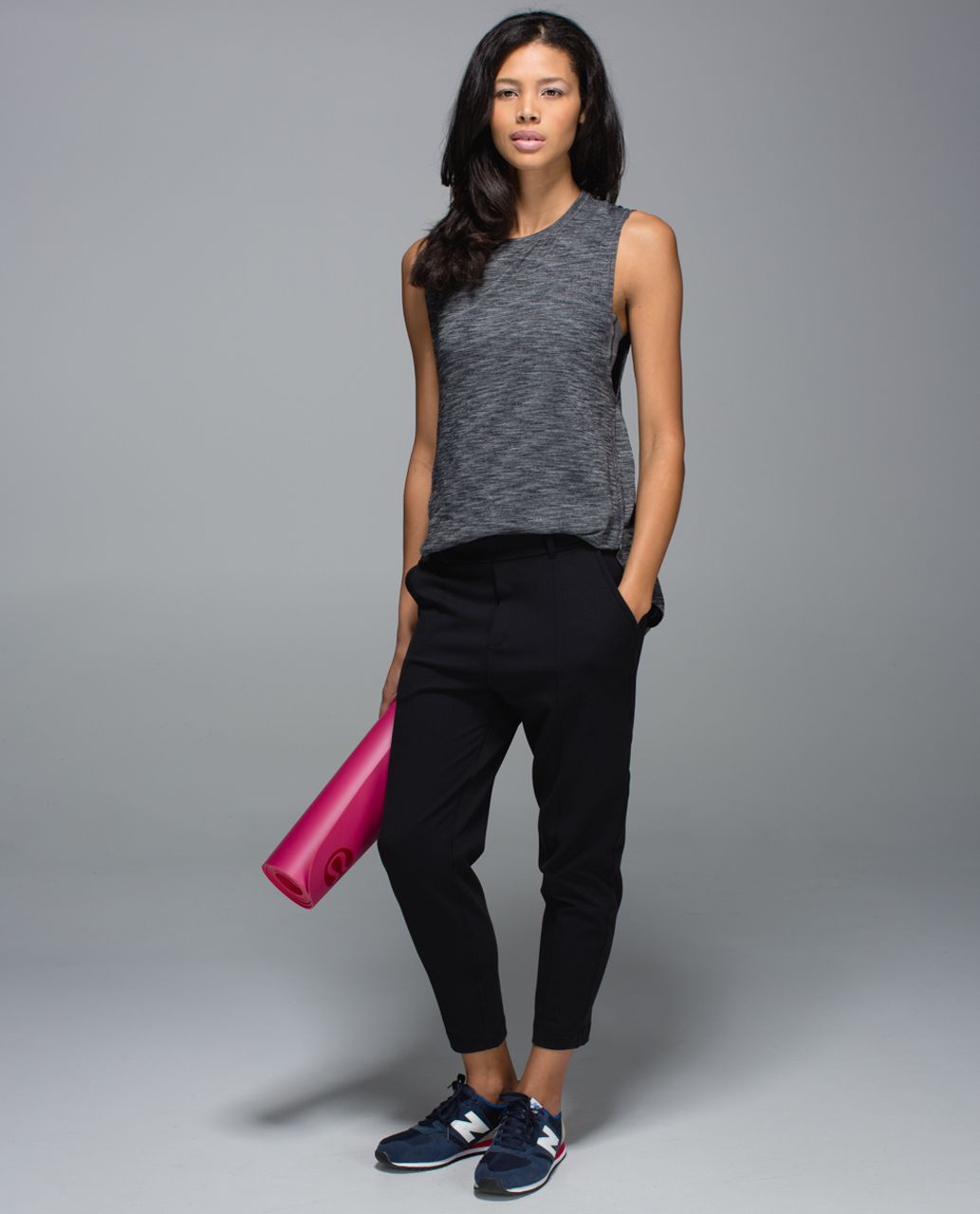 Lululemon Yogi Muscle Tee - Heathered Deep Coal