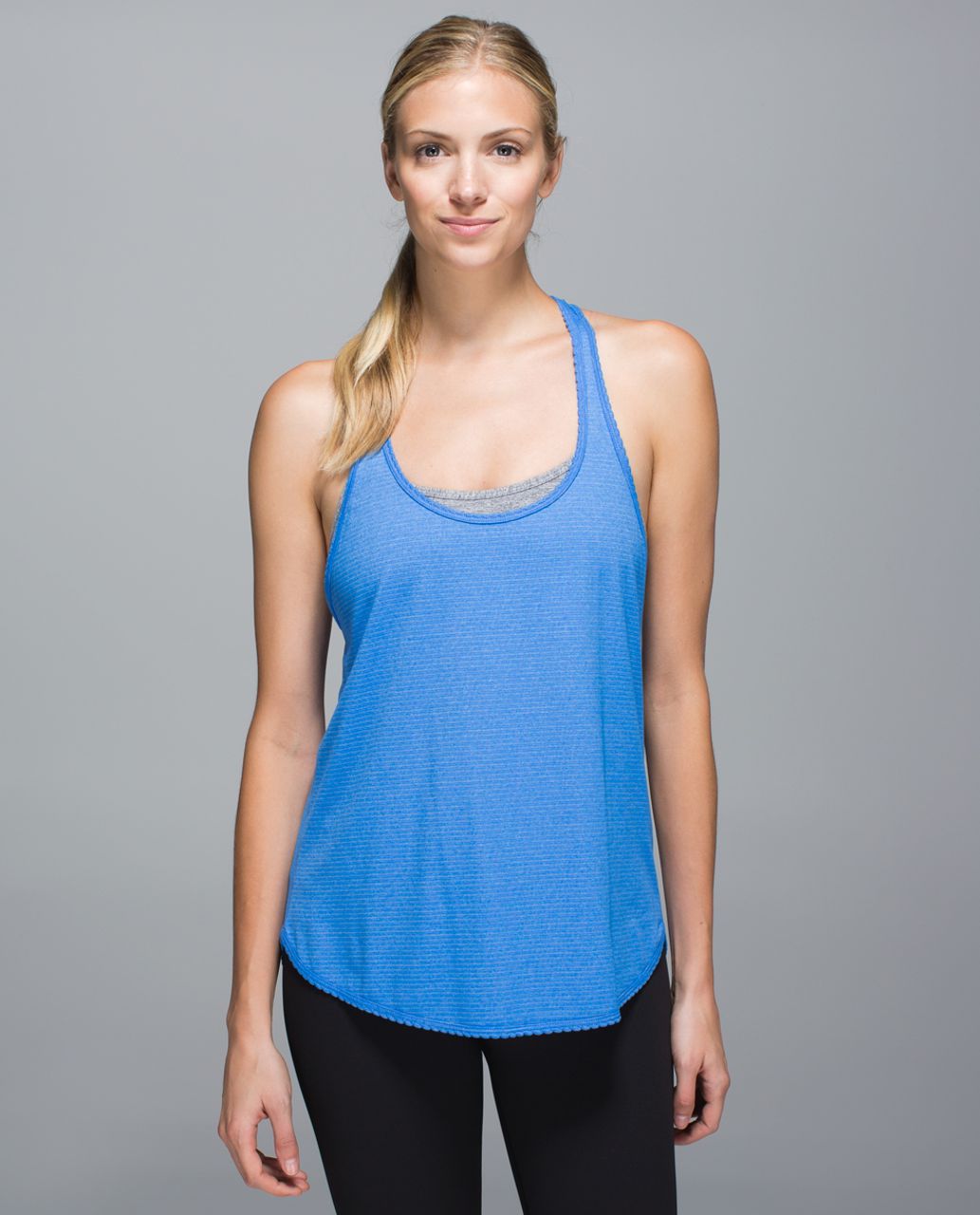 Lululemon 105 F Singlet - Heathered Pipe Dream Blue