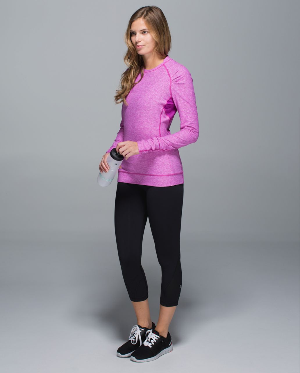 Lululemon Think Fast Long Sleeve - Heathered Ultra Violet /  Ultra Violet