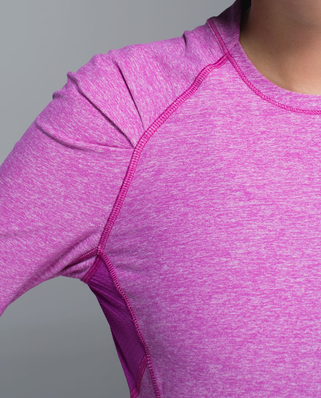 Lululemon Think Fast Long Sleeve - Heathered Ultra Violet /  Ultra Violet