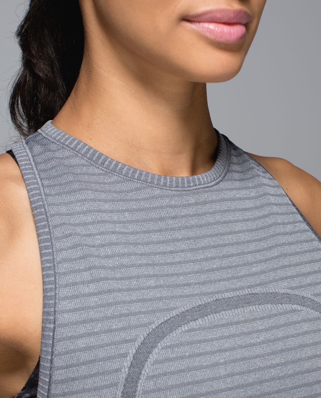 Lululemon Run:  Swiftly Tech Tank - Rugby Stripe Tonal Heathered Slate