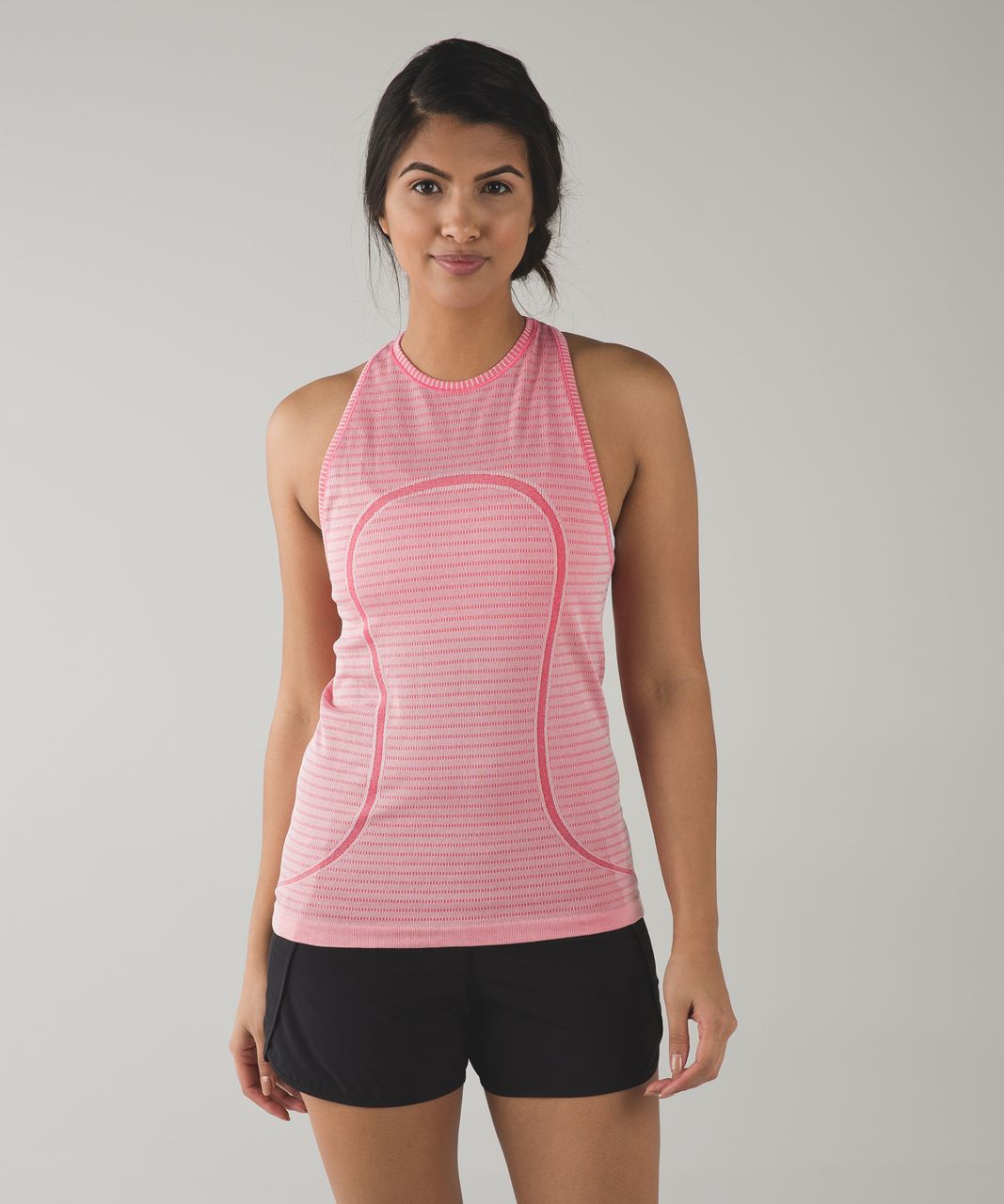 Lululemon Run:  Swiftly Tech Tank - Stitch Stripe White Heathered Boom Juice