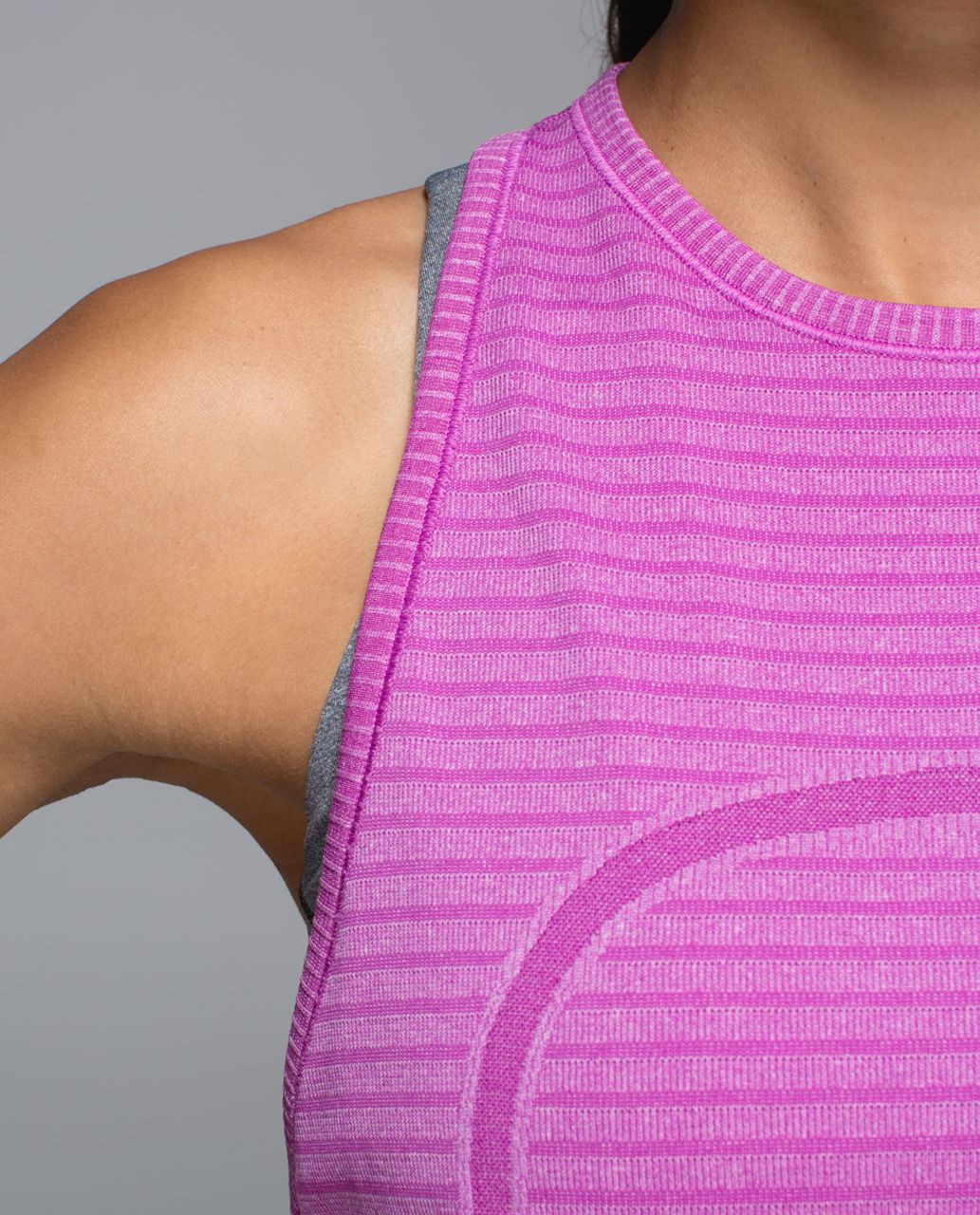 Lululemon Run:  Swiftly Tech Tank - Rugby Stripe Tonal Heathered Ultra Violet