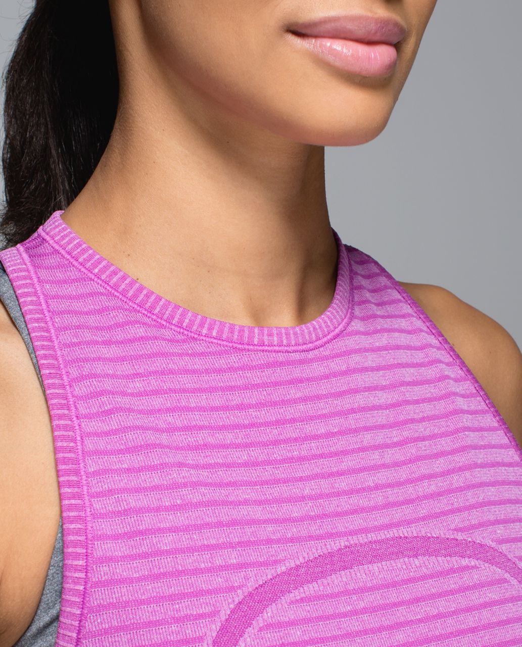 Lululemon Run:  Swiftly Tech Tank - Rugby Stripe Tonal Heathered Ultra Violet