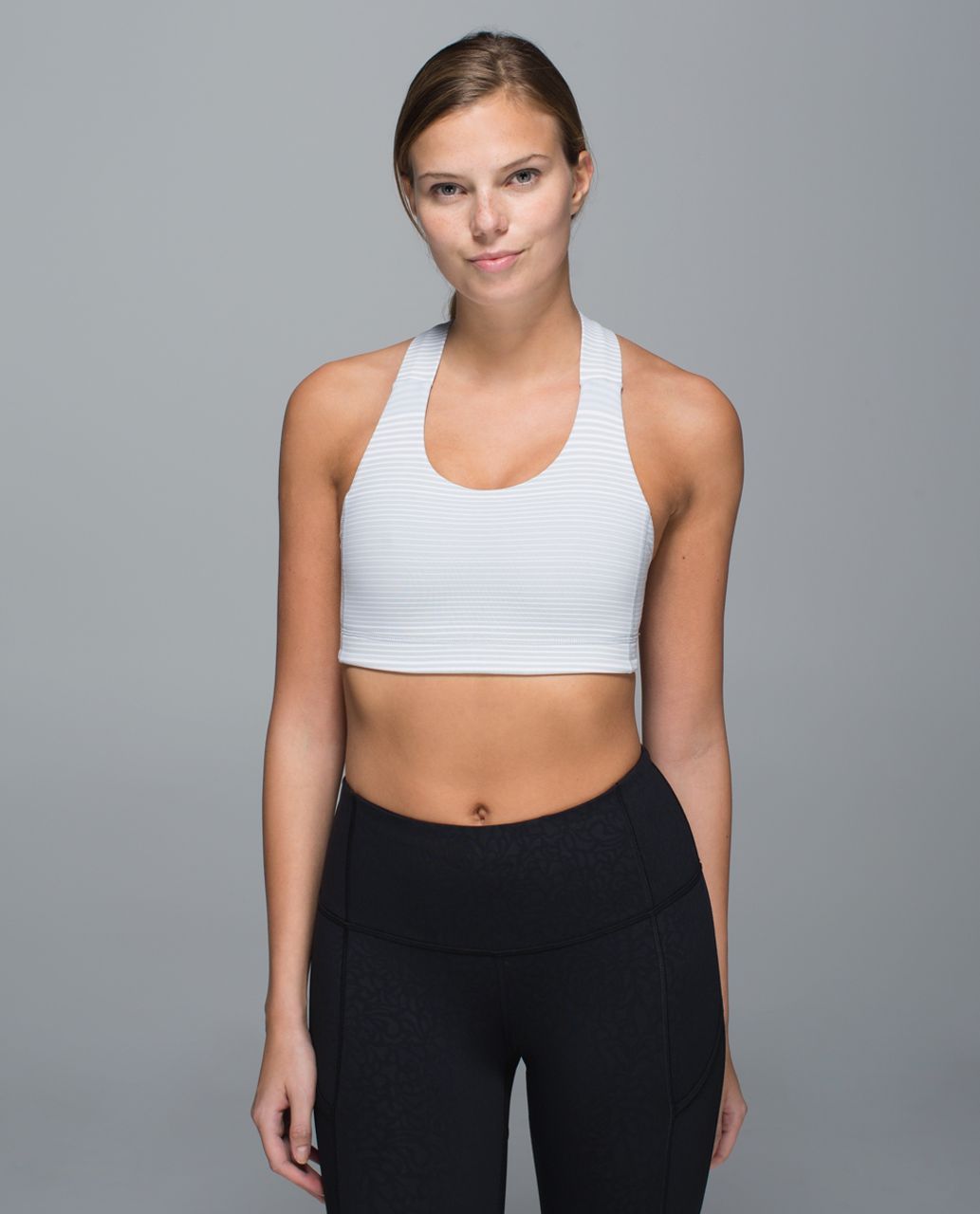 Lululemon All Sport Bra - Om Stripe Heathered Silver Spoon Multi