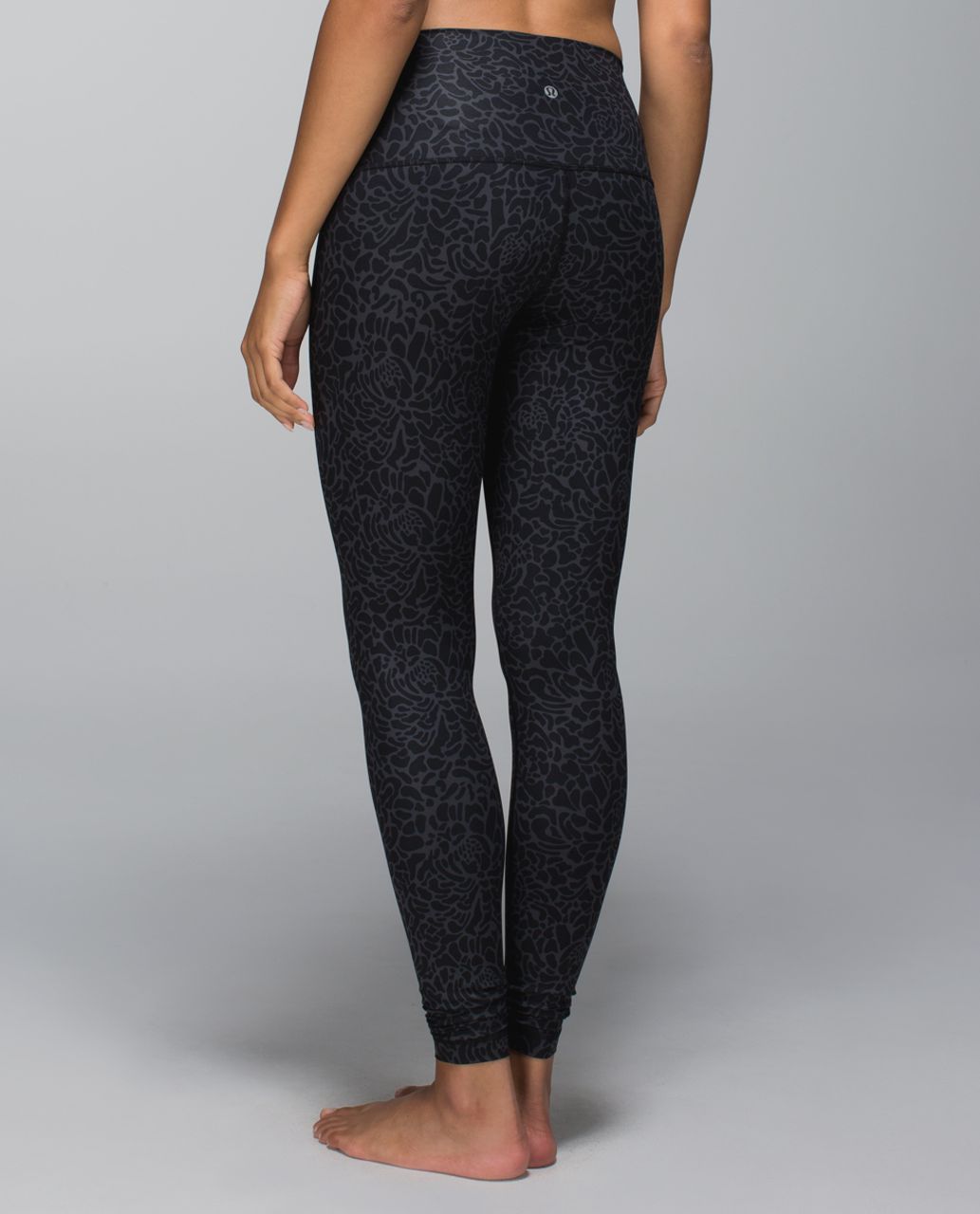 Lululemon Wunder Under Pant *Full-On Luxtreme (Roll Down) - Petal Camo Printed Black Deep Coal