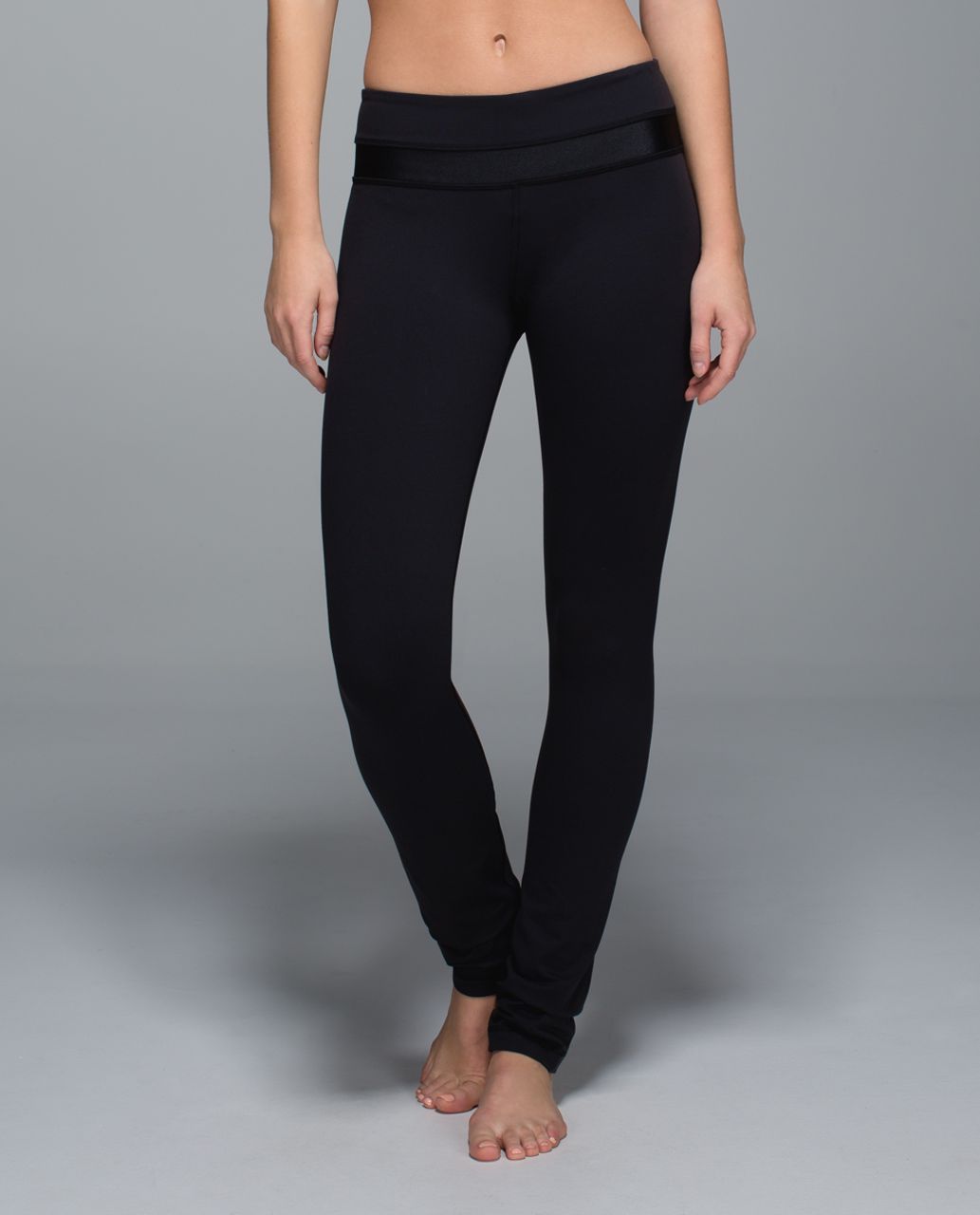 Lululemon Skinny Groove Pant *Full-On Luon (Brushed) - Black /  Black