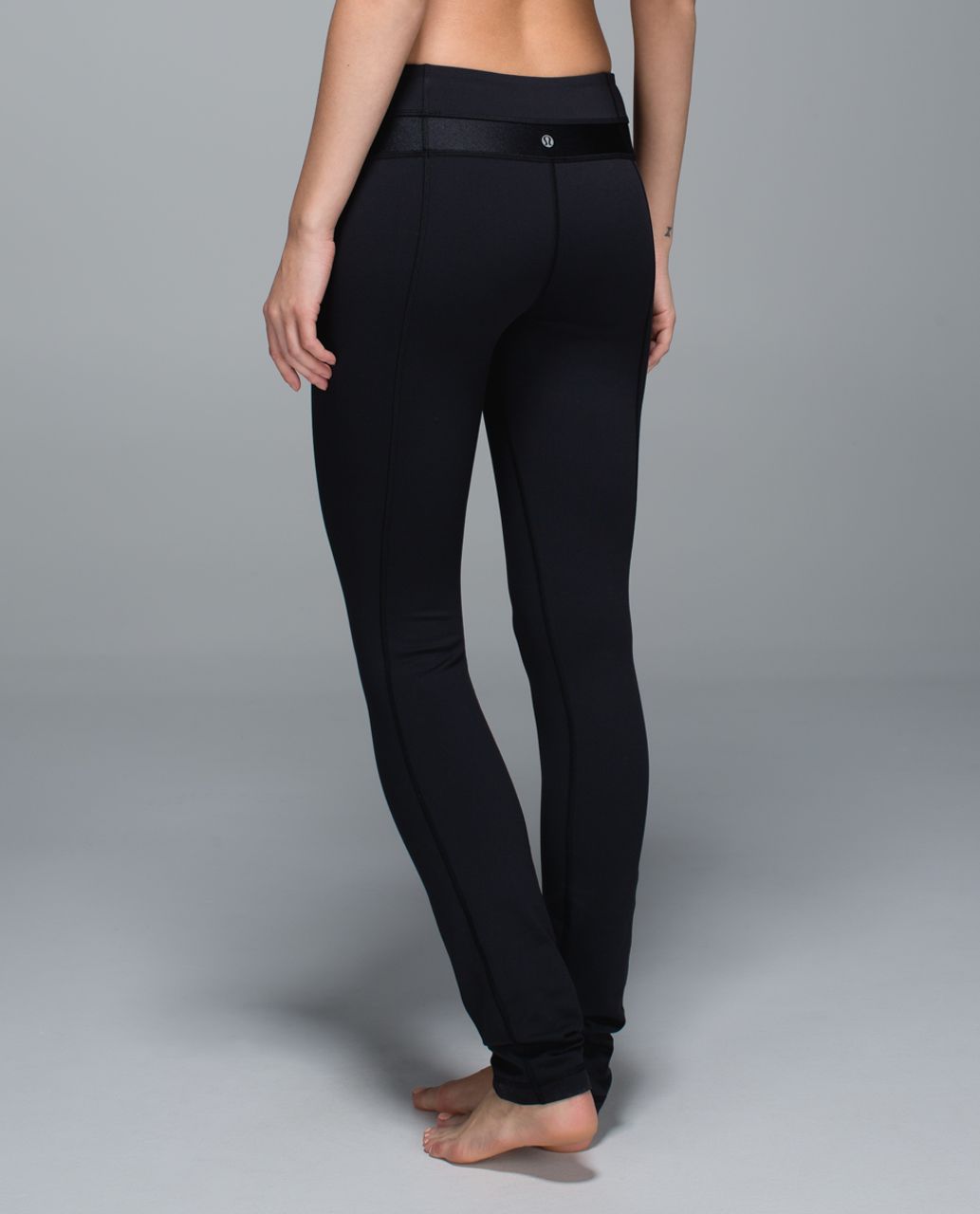 Lululemon Skinny Groove Pant *Full-On Luon (Brushed) - Black /  Black