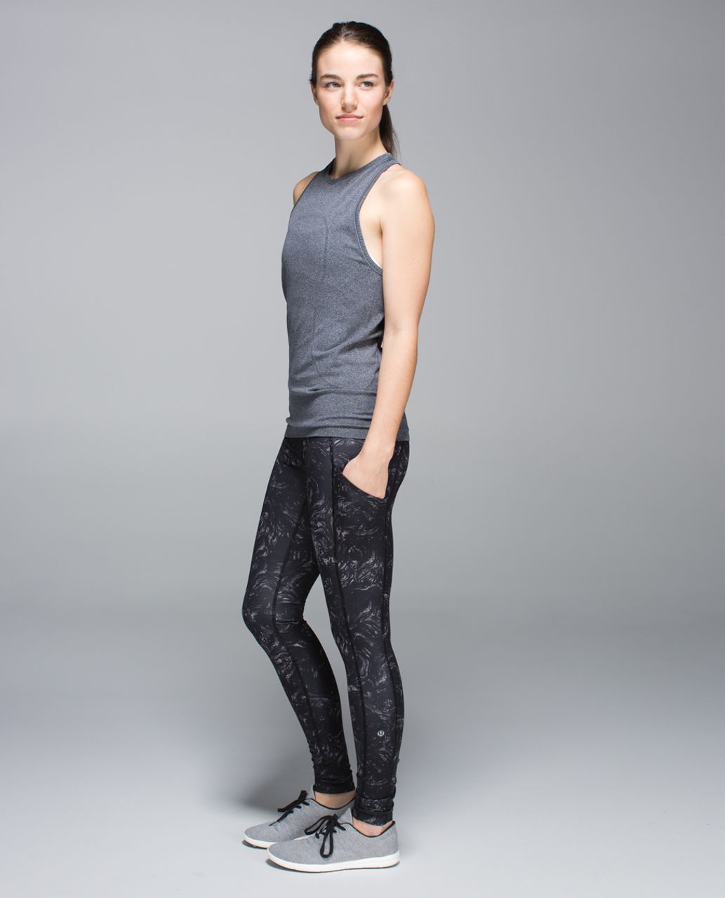 Lululemon Speed Tight II *Full-On Luxtreme - Arsenal Ambient Grey Black / Black