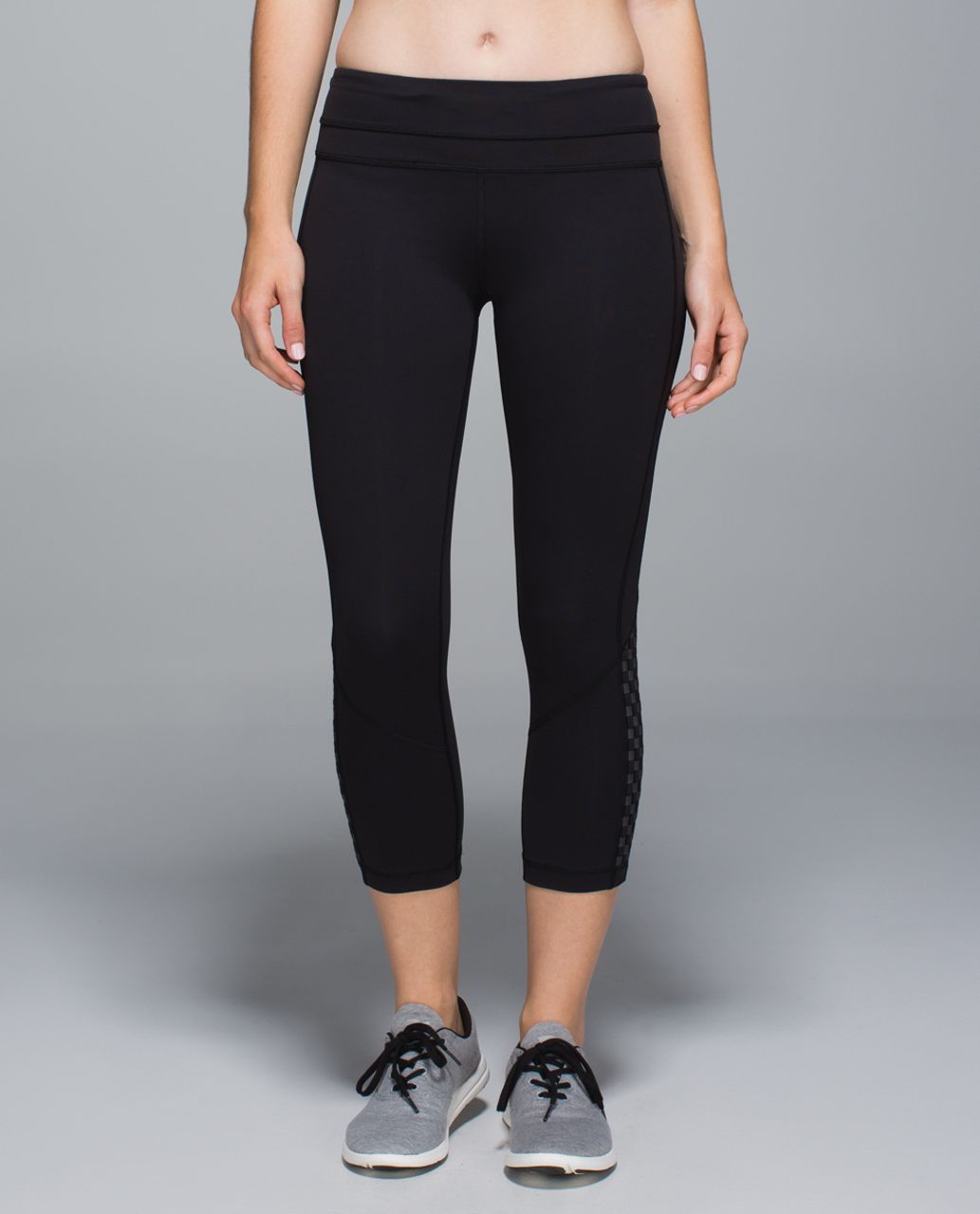 Lululemon Run: Inspire Crop II *Reflective - Black - lulu fanatics