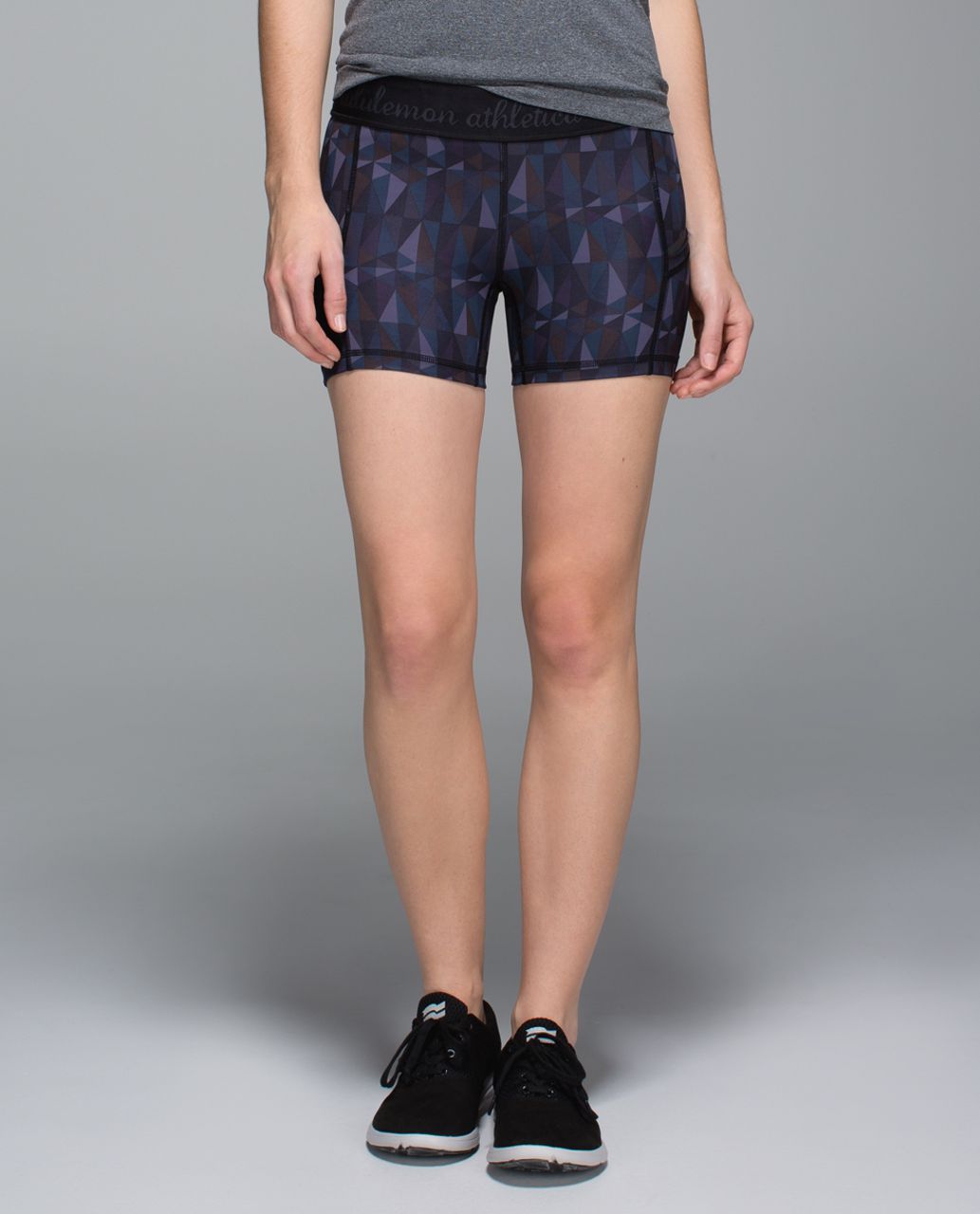 Lululemon What The Sport Short *Full-On Luxtreme - Stained Glass Love Nightfall Black