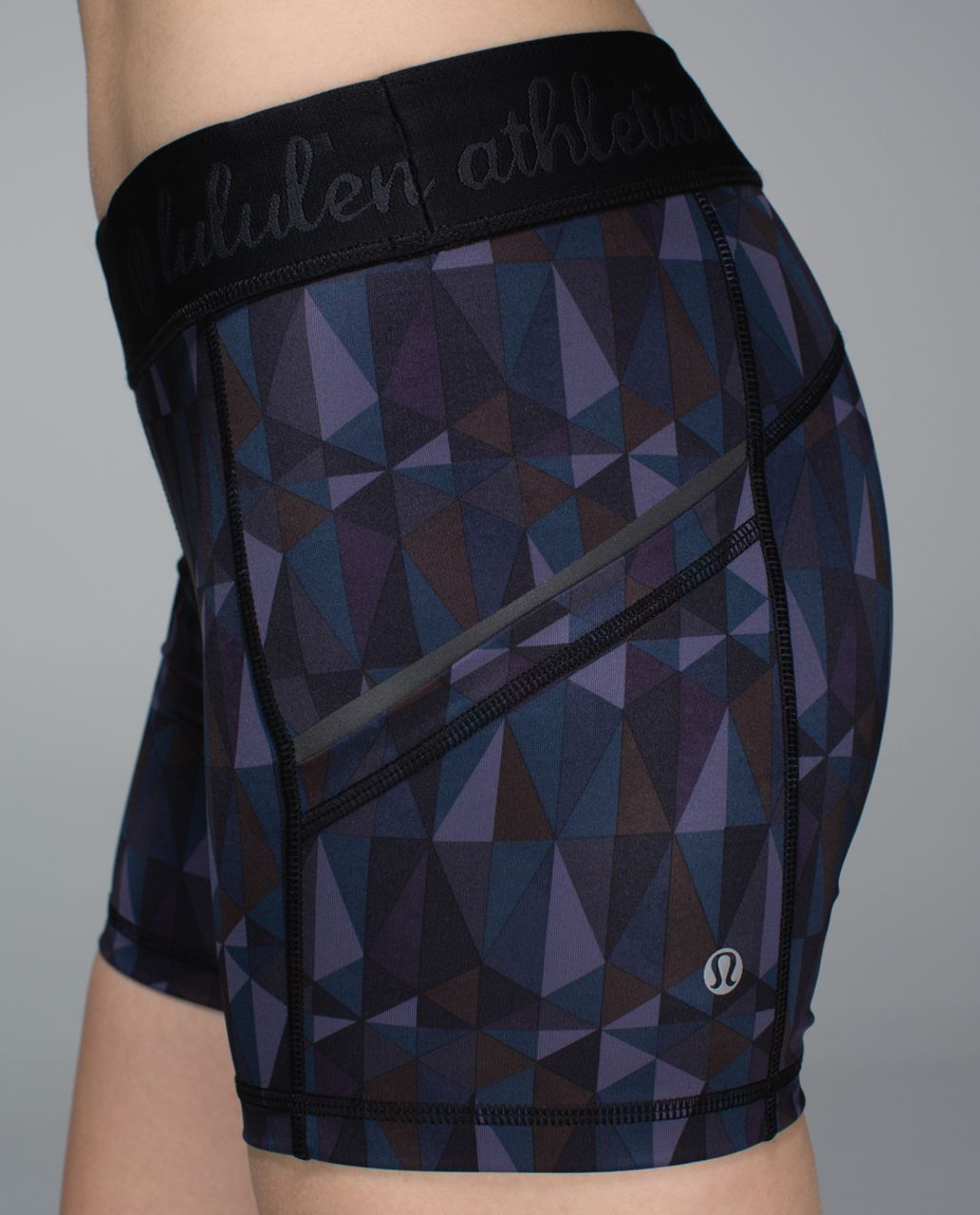 Lululemon What The Sport Short *Full-On Luxtreme - Stained Glass Love Nightfall Black