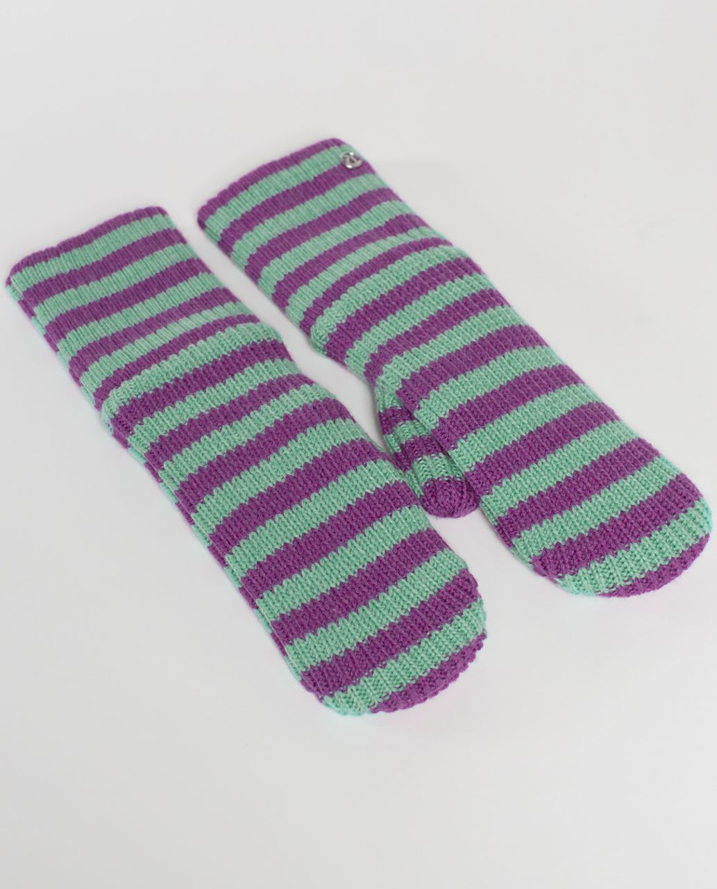 Lululemon Totally Toasty Mittens - Heathered Menthol / Heathered Ultra Violet / Black