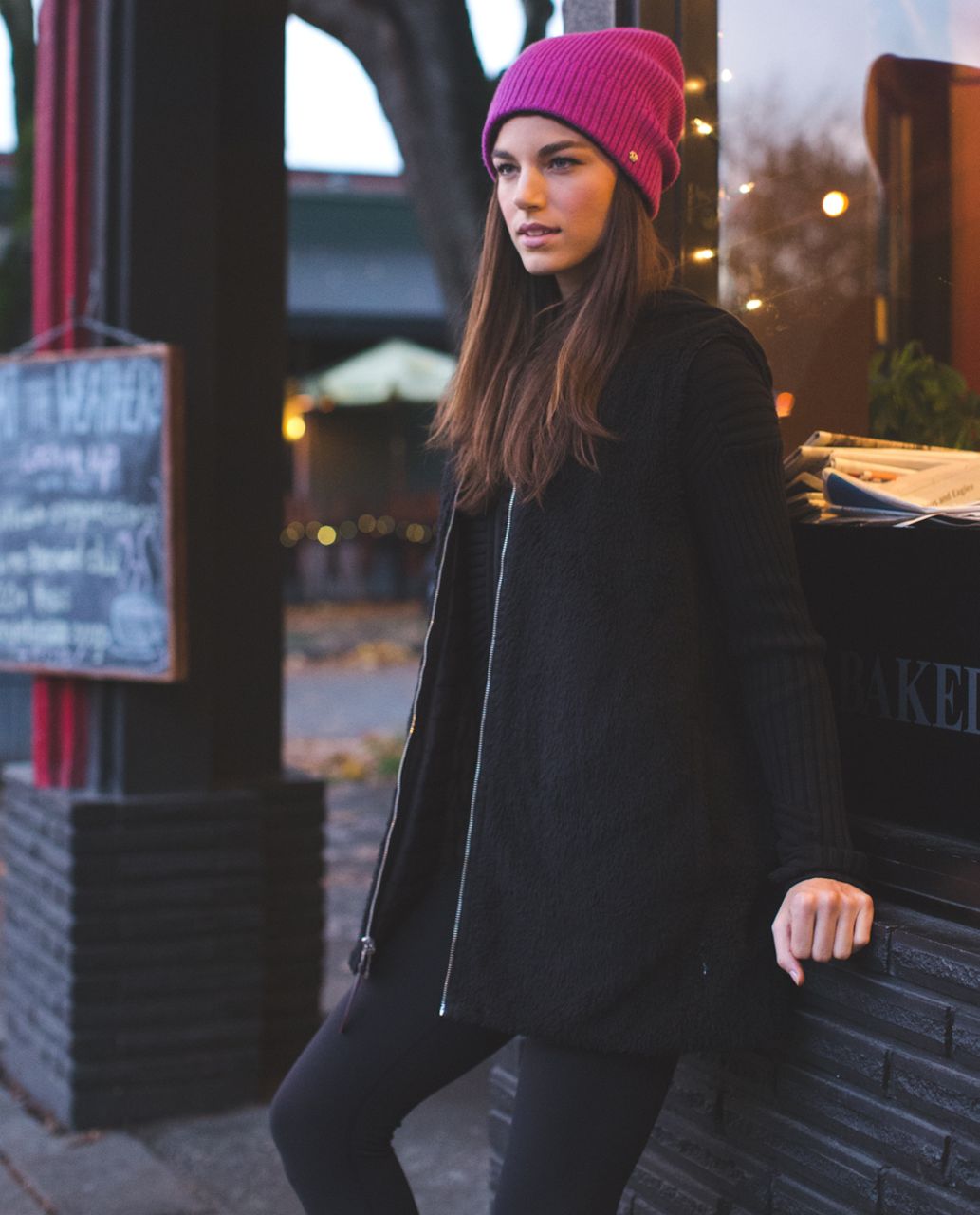 Lululemon Totally Toasty Toque - Heathered Ultra Violet / Deep Coal