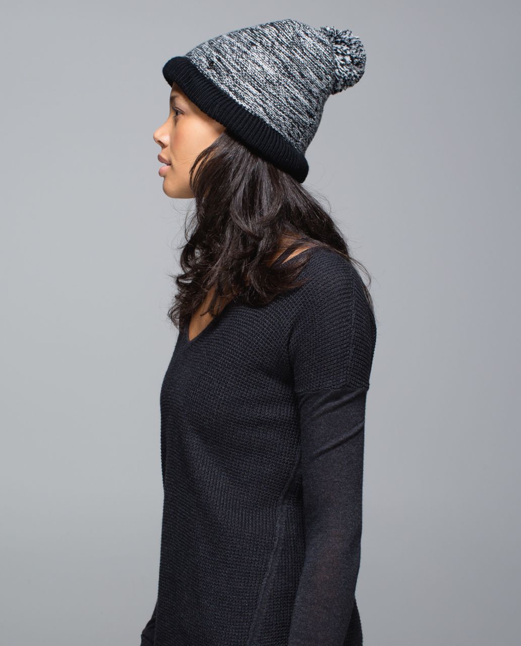 Lululemon Post Practice Party Toque - Black / Heathered Nimbus