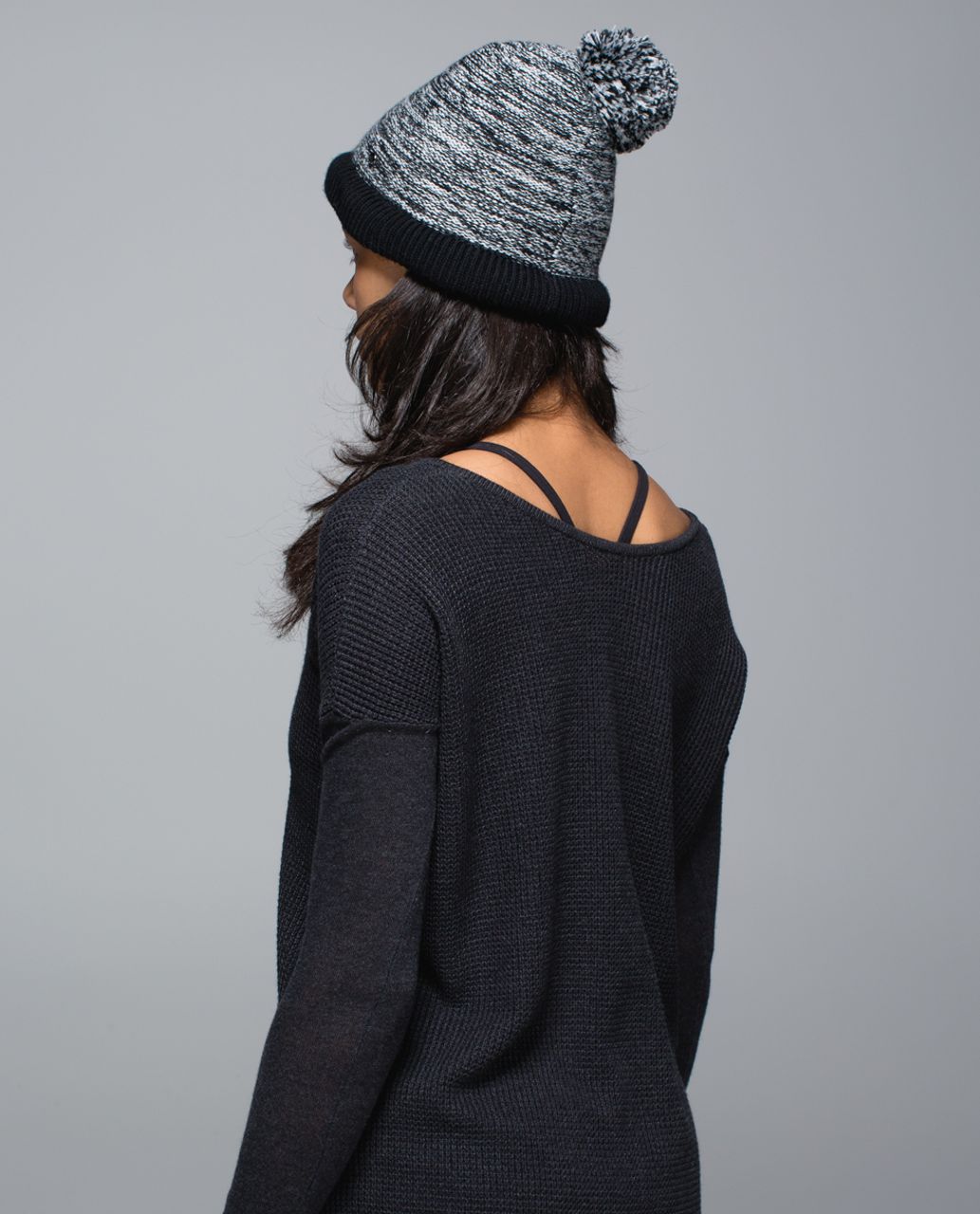 Lululemon Post Practice Party Toque - Black / Heathered Nimbus